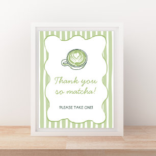 Poster Nous Vous Aimons Tellement Matcha Baby Shower Bien