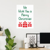 Poster Nous vous souhaitons un joyeux Noël (Bureau à domicile)