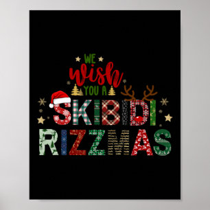 Poster Nous vous souhaitons un Noël Skibidi Rizzmas drôle