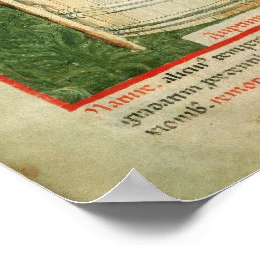 Poster Nouv Acq Lat Gathering and pressing grapes (Coin)