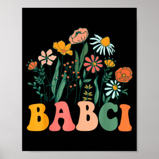Poster Nouveau Babci Wildflower Premier Anniversaire &