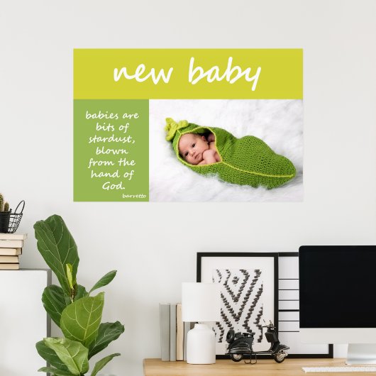 Poster Nouveau bébé (Bureau à domicile)