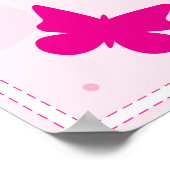 Poster Nouveau bébé Faire-part fille (Coin)