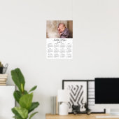 Poster Nouveau bébé première année photo et nom 2023 Cale (Bureau à domicile)