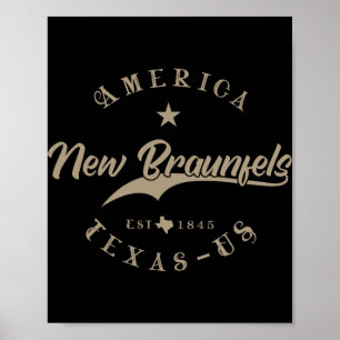 Poster Nouveau Braunfels Tx Texas