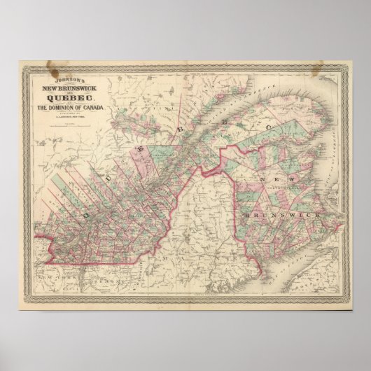 Poster Nouveau-Brunswick et Québec (Devant)