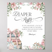 Poster Nouveau Chapitre Bow Baby shower floral Déchets de (Devant)