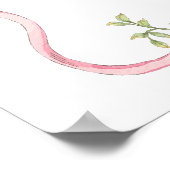 Poster Nouveau chapitre fleur sauvage arc rose Baby showe (Coin)