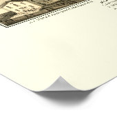 Poster Nouveau Château & Damariscotta, ME Carte panoramiq (Coin)