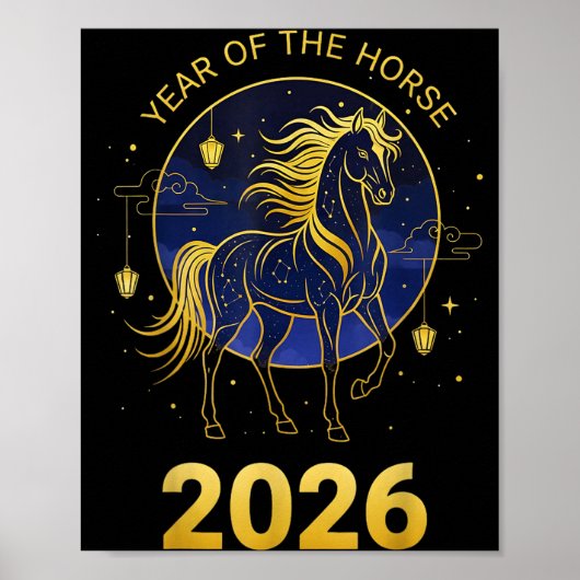 Poster Nouveau Cheval Chinois (Devant)