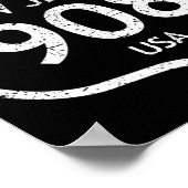 Poster Nouveau Code de Zone du New Jersey 908 Hackettstow (Coin)