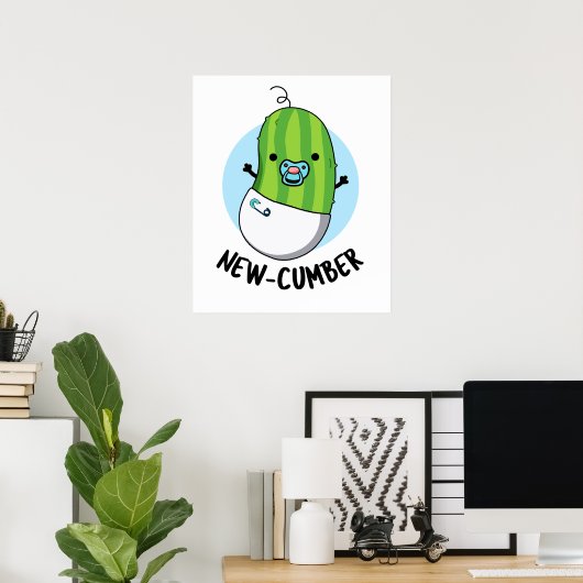 Poster Nouveau concombre Funny Veggie Cucumber Pun (Bureau à domicile)