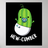 Poster Nouveau concombre Funny Veggie Cucumber Pun Dark B (Devant)