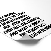 Poster Nouveau Début inspiré mini poème (Coin)