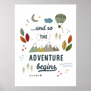 Poster Nouveau devis de voyage inspiré Adventure Nouveau 