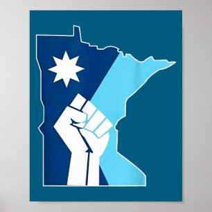 Poster Nouveau drapeau de l'État rebelle du Minnesota