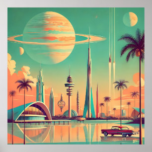 Poster Nouveau Floride Futuriste Atomique
