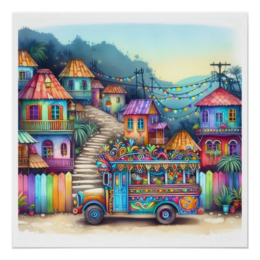 Poster NOUVEAU HAÏTI unique, Aruba, Antigua (Devant)