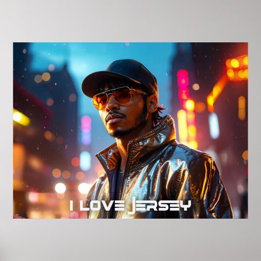POSTER NOUVEAU JERSEY - J'AIME JERSEY (Devant)