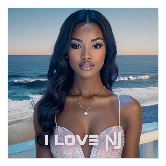POSTER NOUVEAU JERSEY - J'AIME NJ (Devant)