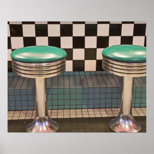 Poster Nouveau-Mexique, Albuquerque. Le 66 Diner le long (Devant)