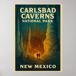 Poster Nouveau-Mexique Carlsbad Caverns National Park V01
