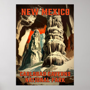 Poster Nouveau-Mexique Carlsbad Caverns National Park V02