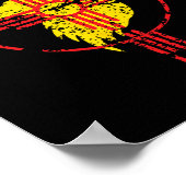 Poster Nouveau-Mexique Drapeau Elk Chasse Symbole Zia Des (Coin)