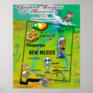 Poster Nouveau Mexique États-Unis