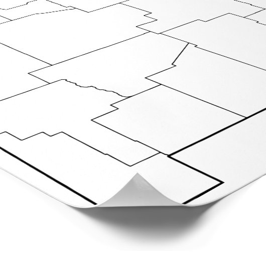 Poster Nouveau-Mexique Pays - Bas Plan d'ensemble (Coin)