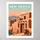 Poster Nouveau-Mexique vintage (Devant)