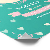 Poster Nouveau-né fille personnalisée gardiens de bébé fa (Coin)