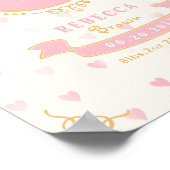 Poster Nouveau-né fille personnalisée gardiens de bébé fa (Coin)