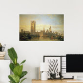 Poster Nouveau Palais de Westminster de la Tamise (Bureau à domicile)