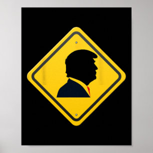 Poster Nouveau ! Panneau de signalisation routier jaune T