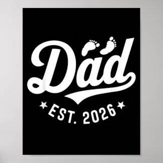 Poster Nouveau Papa 2026 Fête des Pères Première Fois Pap