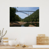 Poster Nouveau pont de la rivière Gorge WVA (Cuisine)