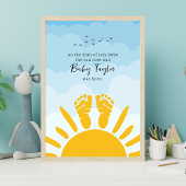 Poster Nouveau soleil empreinte bébé