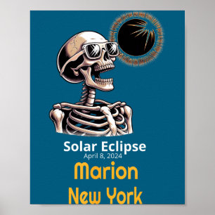 Poster Nouveau squelette Éclipse solaire Marion York