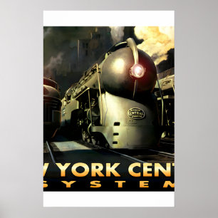 Poster Nouveau système central de New York Streamliners N