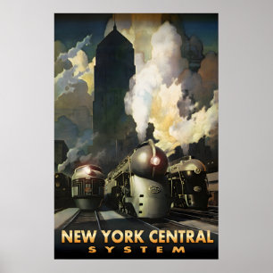 Poster Nouveau système central de New York Streamliners N