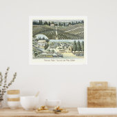 Poster Nouveau vignoble et caves à vin du Médoc (Cuisine)