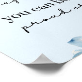 Poster Nouveaux débuts Blue Floral Motivational (Coin)