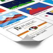 Poster Nouveaux drapeaux de la ville américaine, 2012-201 (Coin)