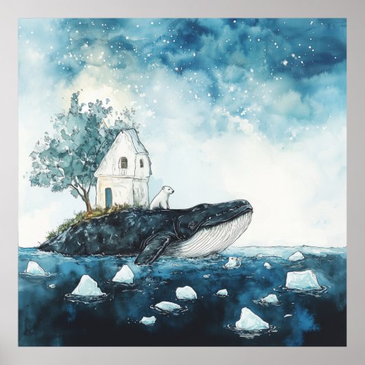 Poster Nouveaux horizons - La baleine et l'ours polaire (Devant)