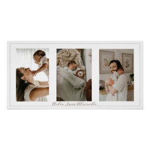 Poster Nouveaux parents Nouveau bébé Glossy 3 Photo Colla