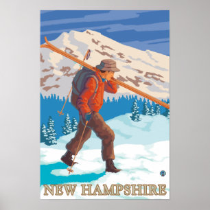 Poster Nouveaux skis de transport de HampshireSkier