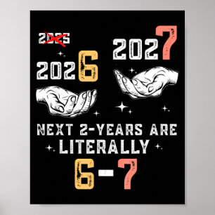 Poster Nouvel An 67 Garçons Drôles Enfants Fête 6 7 Mème