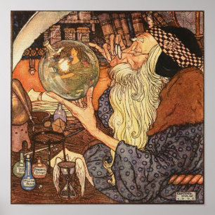 Poster Nouvel An Antique Père