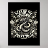 Poster Nouvel An chinois 2025 Année du serpent Année luna (Devant)